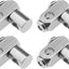 4 Pzas Lavabo Desplegable Conector Cromado Latón 0.197pulg