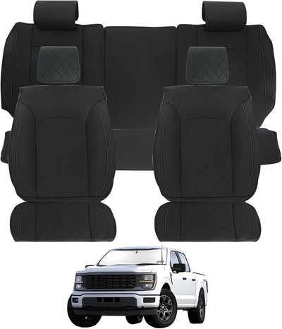 Fundas asiento cuero Chevy Colorado 15-26 Z71 LT ZR2 negro