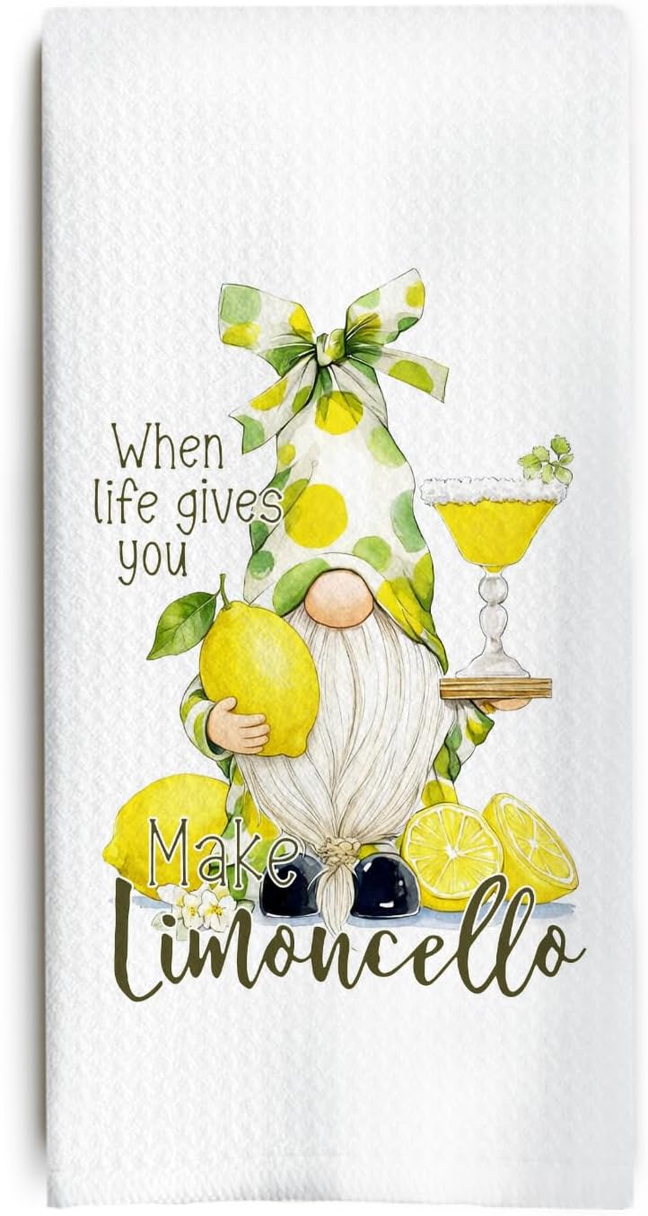 Toallas cocina gnomo limón regalo para amantes