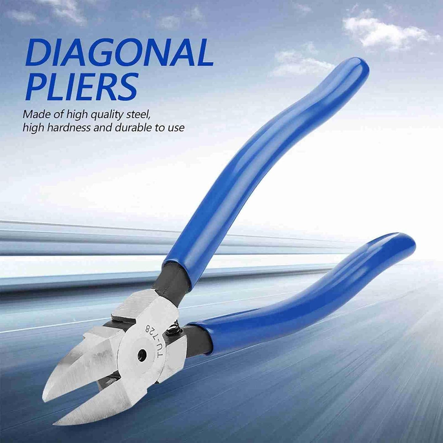Alicates diagonales 8pulg azul corte alambre manualidades joyas