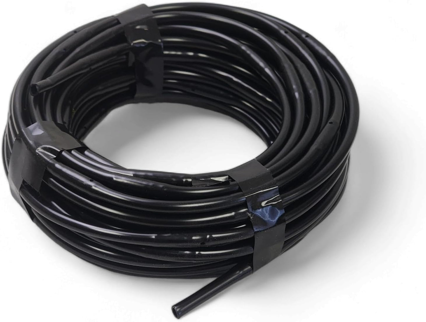 Rollo tubería goteo 1/4pulg emisor 6pulg 52GPH negro 50pies