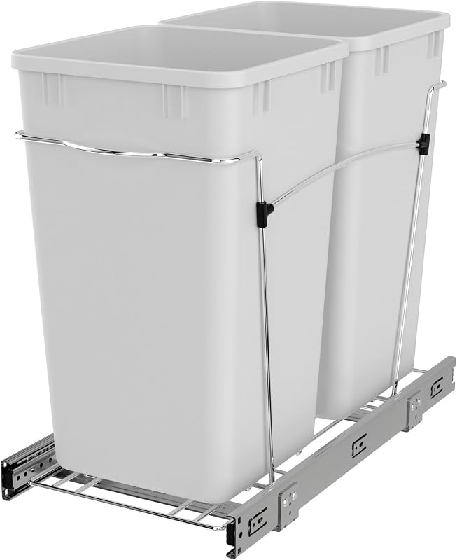 Bote basura extraíble 27qt gabinetes cocina con rieles