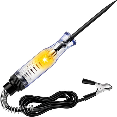 Luz prueba automotriz 6-24V con clip cocodrilo y sonda acero