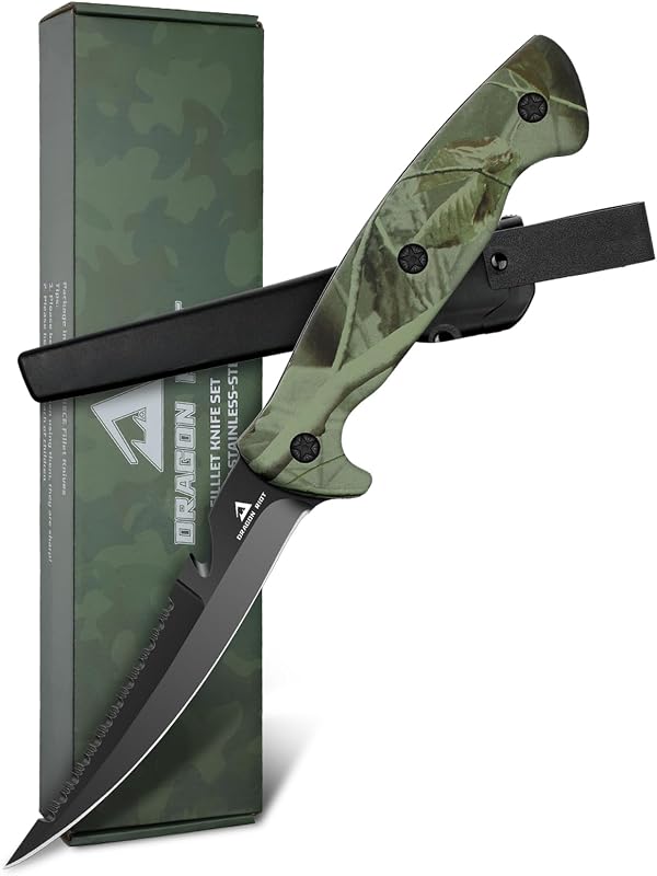 Cuchillo pesca acero inox 5pulg asas antiderrap