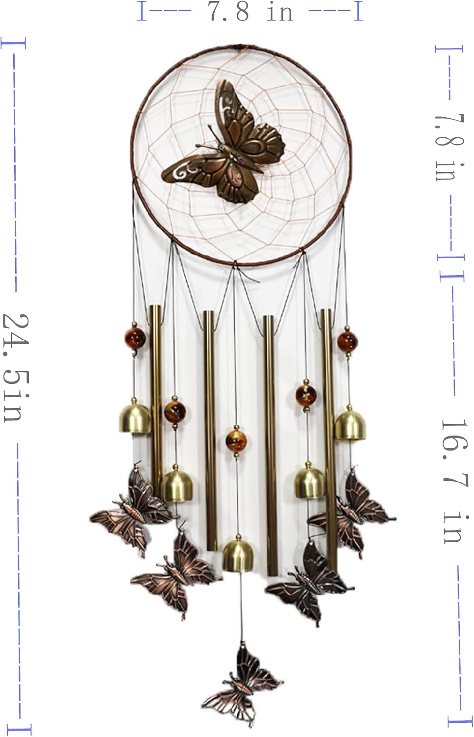 Campanillas viento mariposa decoración exterior e interior