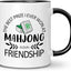 Taza cerámica 11oz temática Mahjong reutilizable cocina