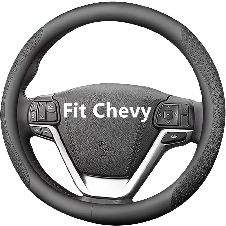 Funda cuero napa volante Chevy negro