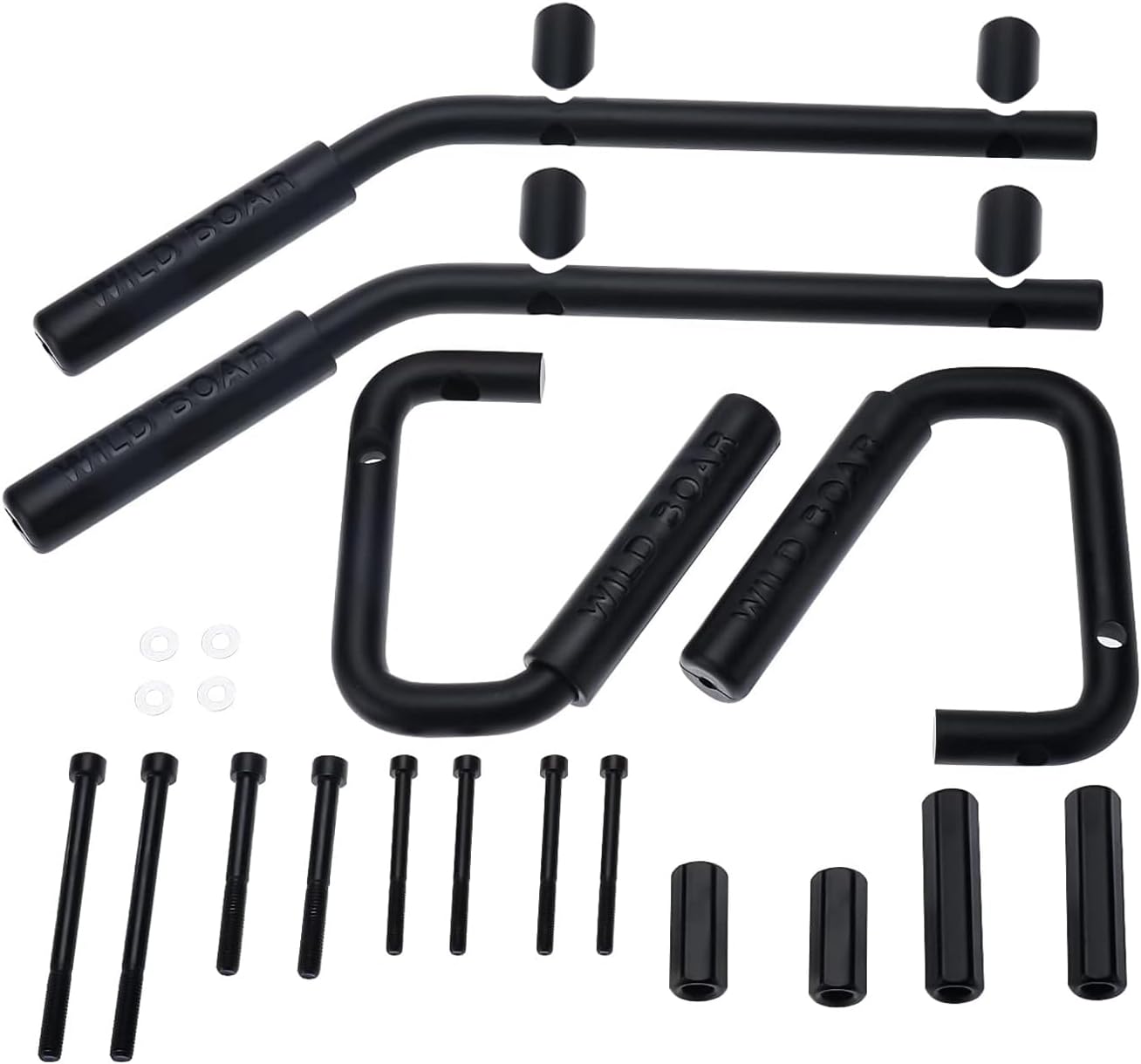 Set 16 asas agarre Jeep JK 07-18 negro acero inox