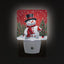2 Luces Nocturnas Muñeco Navidad Led Sensor Automático