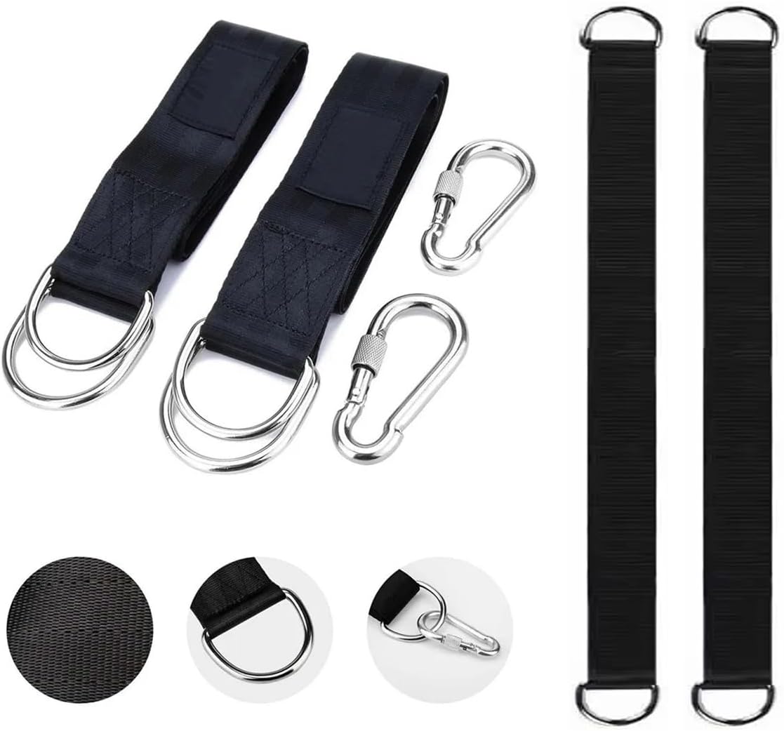 Kit 2 correas para columpio 50cm 400lb con gancho seguridad
