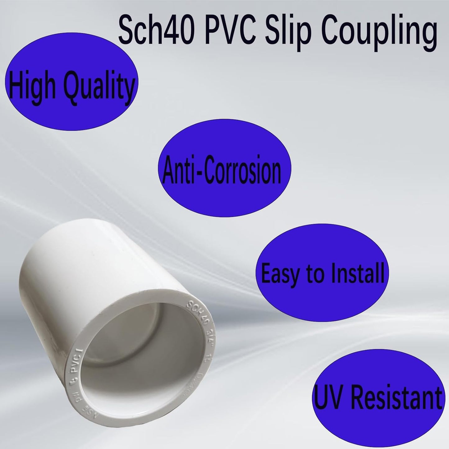 10 Conectores PVC Sch40 3/4pulg enchufe x zócalo
