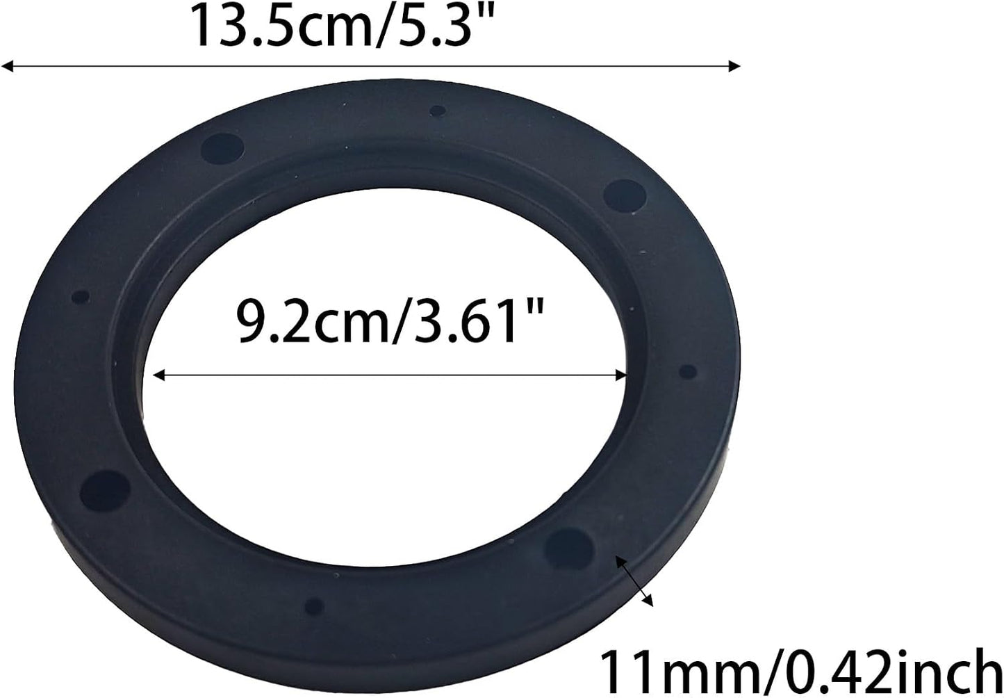 2 Espaciadores Altavoces ABS 4pulg Universal Negro para Auto Barco