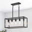 Lámpara cocina 5 luces estilo granja negra colgante E26