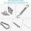 Kit accesorios toldos acero inox triángulo cuadrado