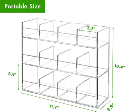 Organizador vertical de bolsitas té acrílico 216 pzas