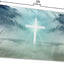 Bandera Fe de Cruz Pascua 3x5pies resistente brisa