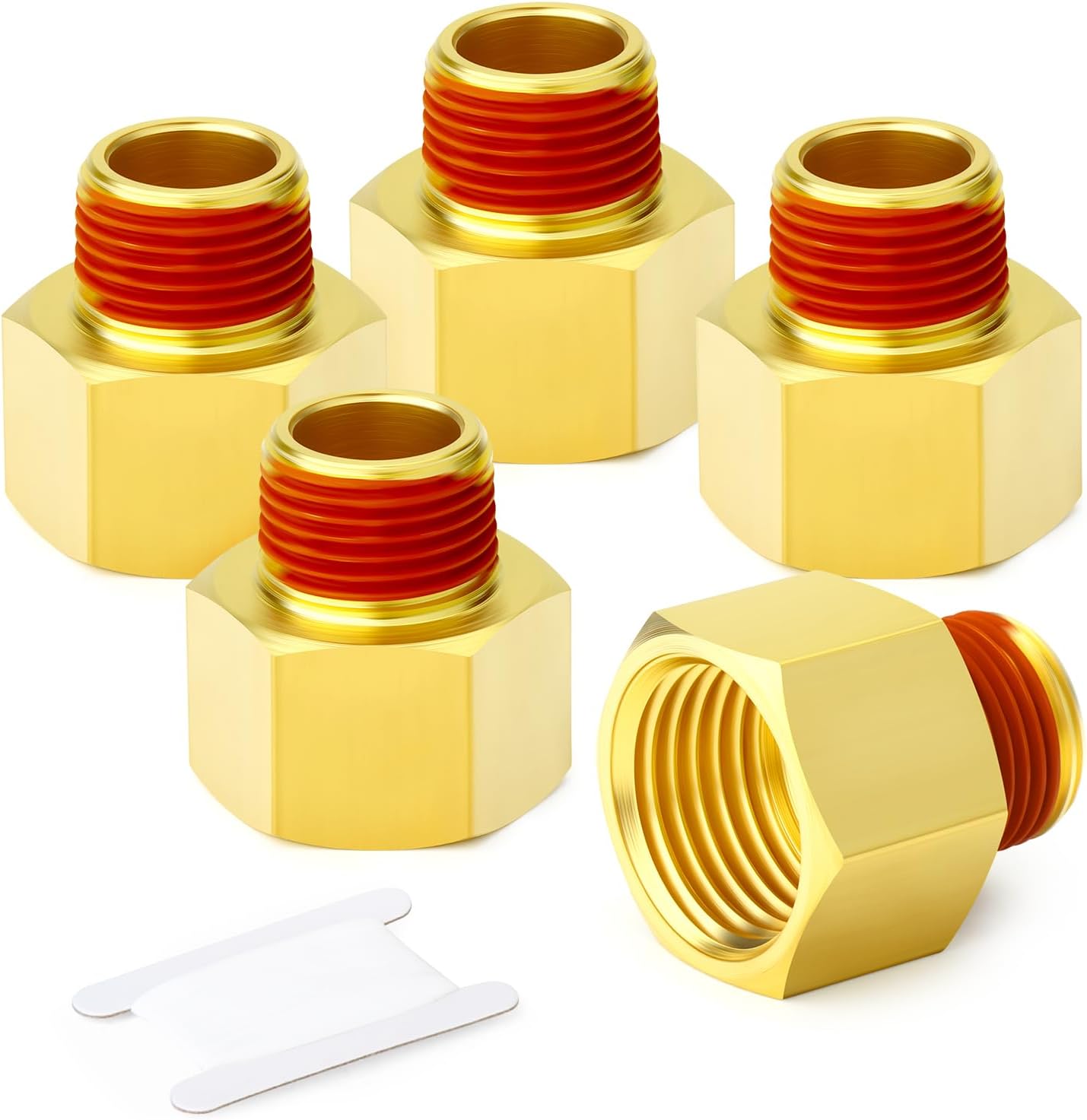 Set 5 piezas adaptador reductor tubo latón 1/2