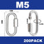 200 Conectores Cadena Eslabones 2pulg Acero Galvanizado M5