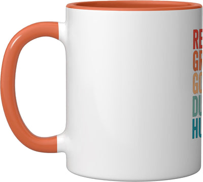 Taza Cerámica Caza de Pato Temporada Pato Naranja/Blanco