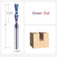 5 Pzas Brocas Fresadora Espiral 1/4" Corte Abajo 3" OVL