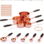 Set 10 Tazas Medidoras Cobre Acero Inox Asa Silicona