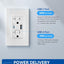 Receptáculo USB C 20W 20A con placa pared cert UL