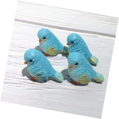 Figuras pájaros resina decoración jardín hadas