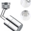 Adaptador grifo giratorio 360° cabezal rociador doble modo