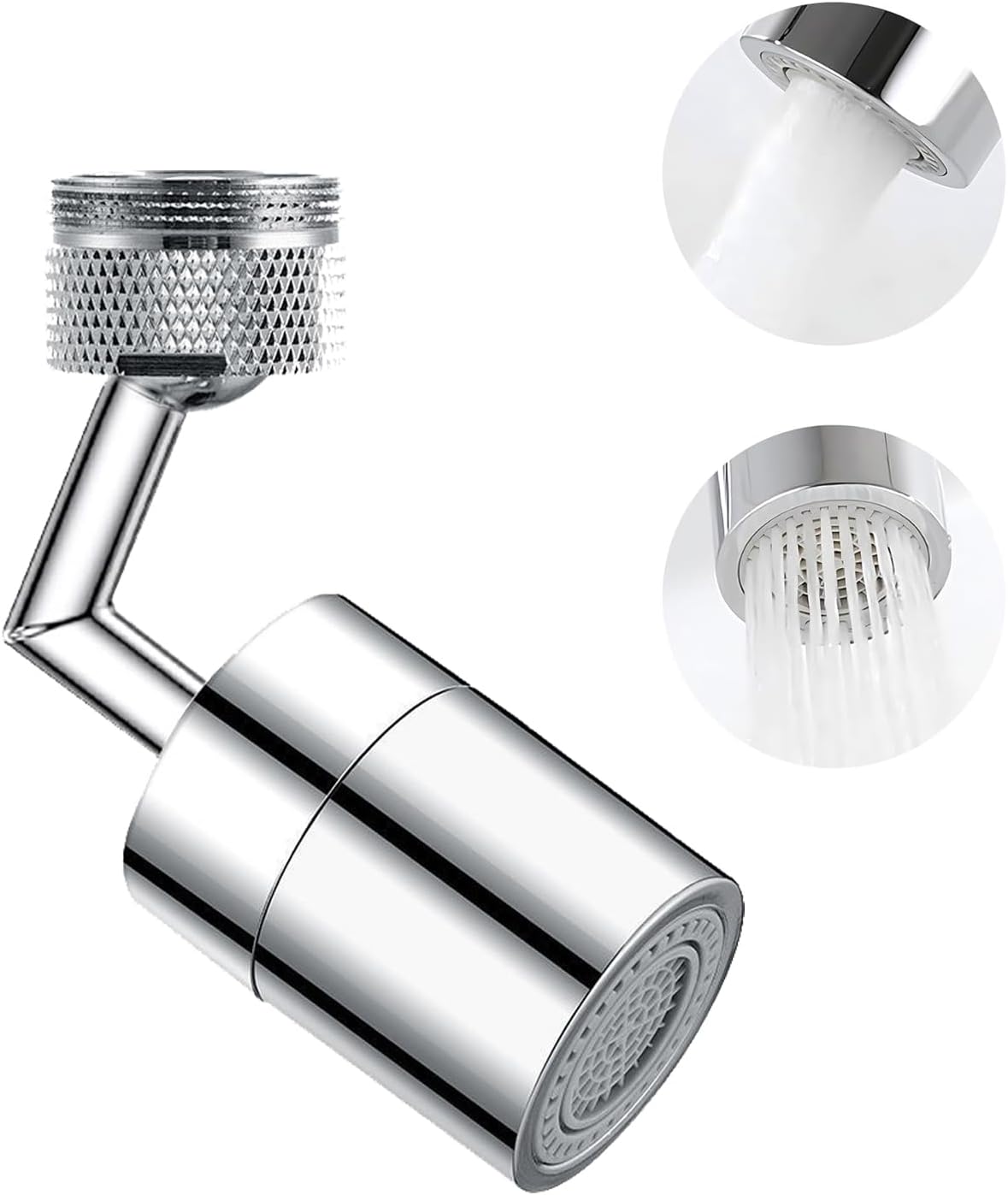 Adaptador grifo giratorio 360° cabezal rociador doble modo