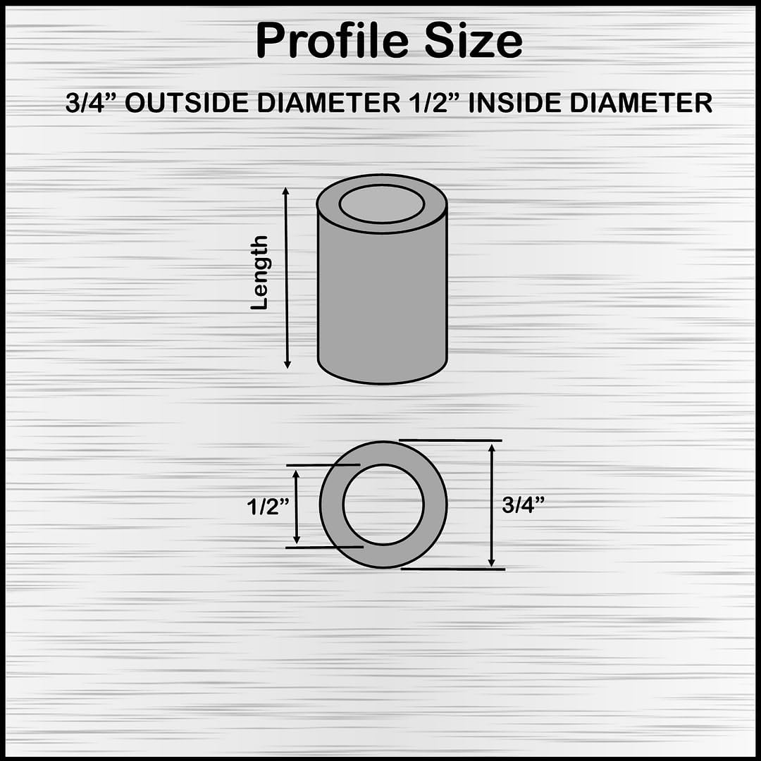 Espaciador acero 3/4x1/2 pulg redondo sin roscar