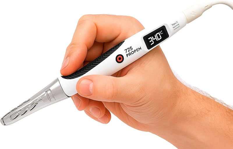 Soldador USB-C pantalla LCD ajustable portátil