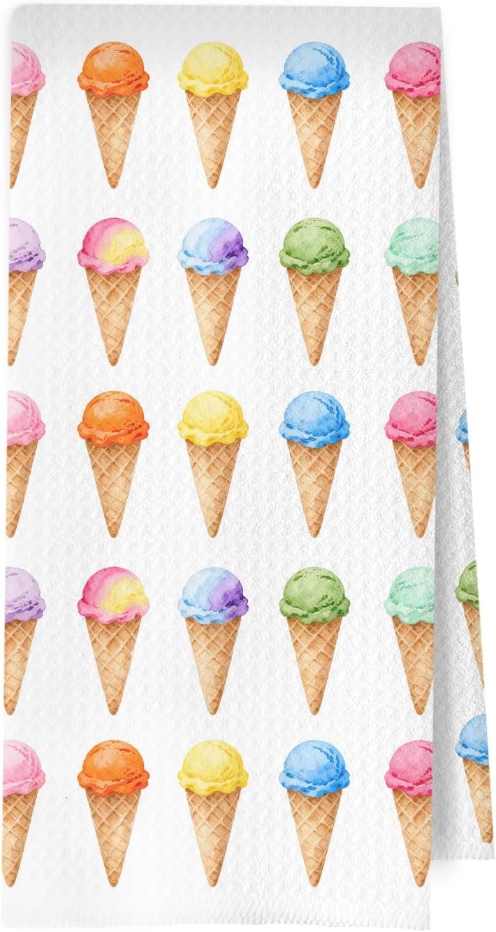 Toallas de cocina de helado decorativas para regalos de verano
