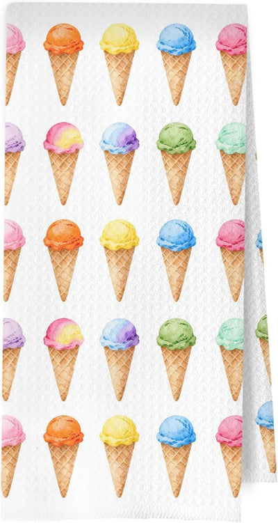 Toallas de cocina de helado decorativas para regalos de verano