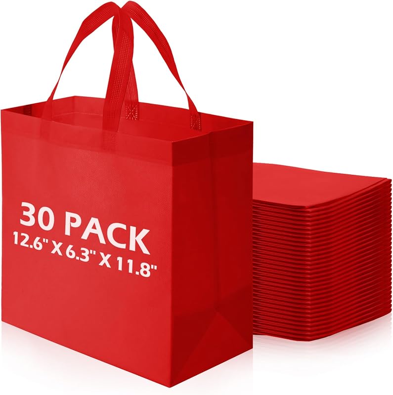 30 Pzas Bolsa No Tejida Blanca Plegable Comestibles
