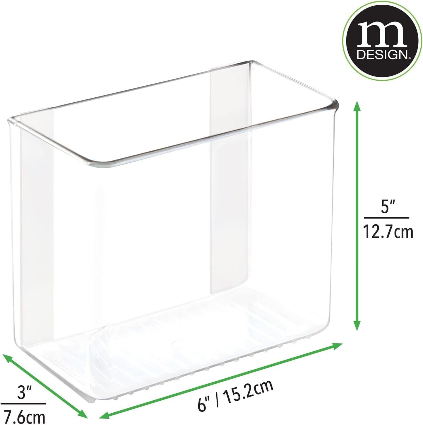 Contenedor plástico adhesivo para baño ducha 6"