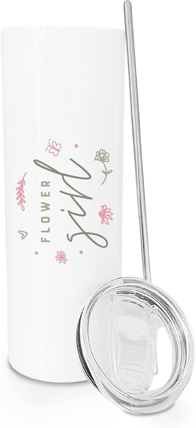 Vaso boda acero inox con popote 20oz
