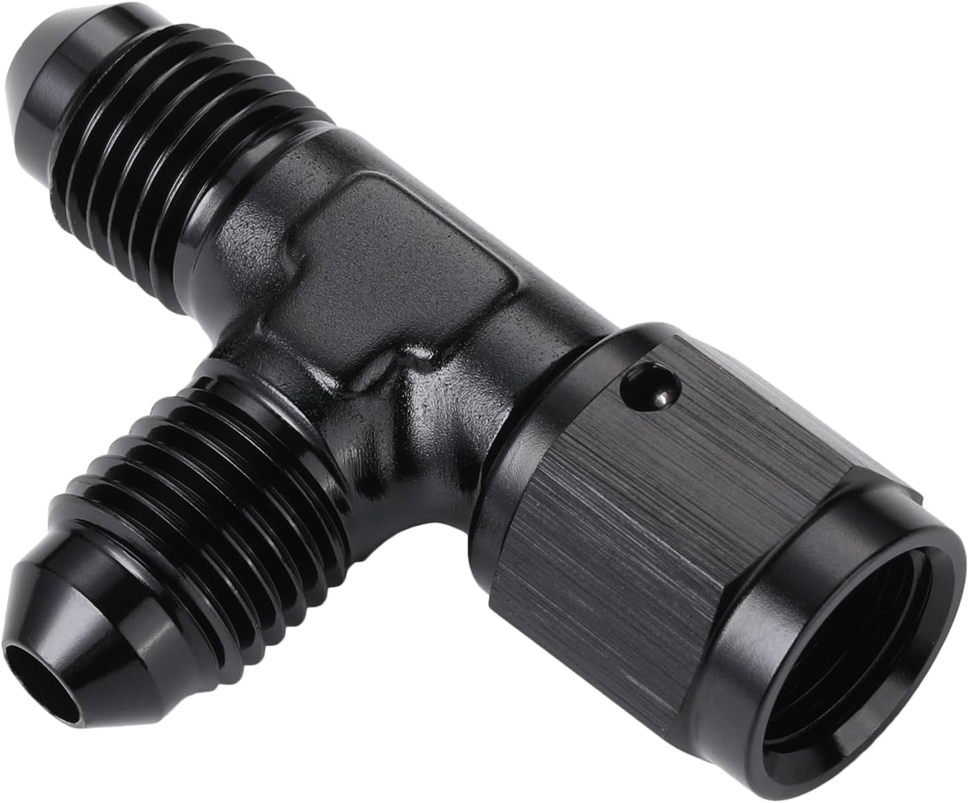 Adaptador Tee T AN4 hembra giratorio aluminio negro