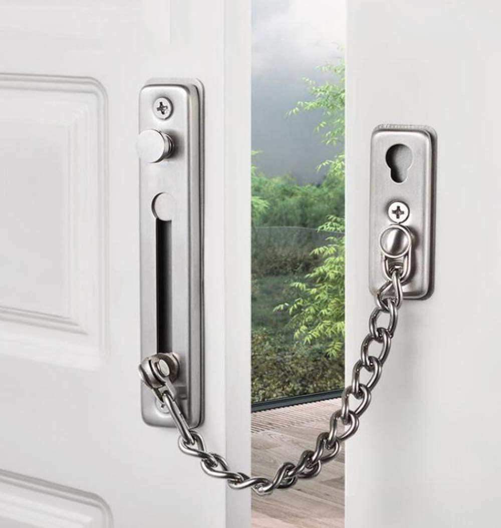 Cadena seguridad puerta cerradura acero inox hotel