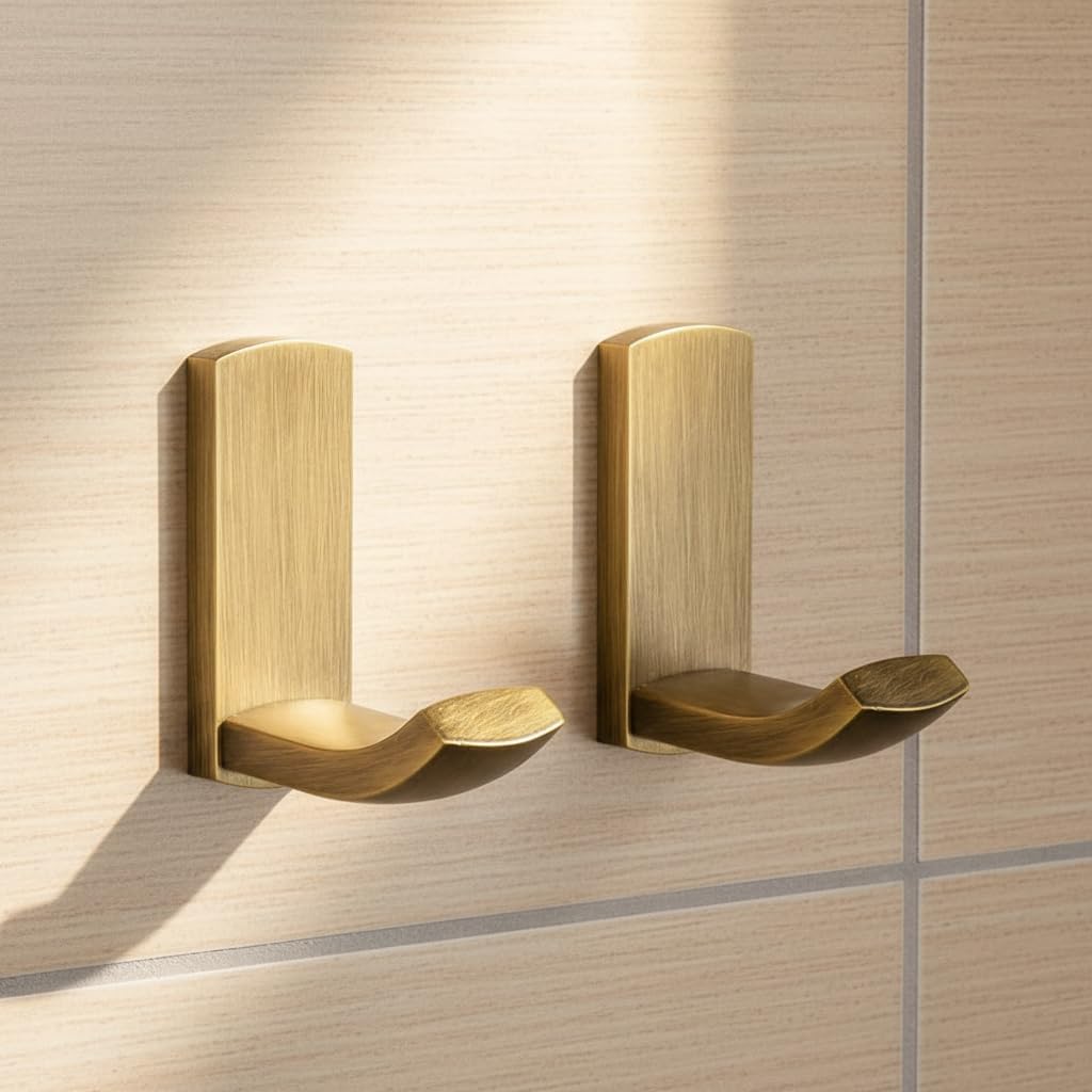Gancho latón antiguo bronce cepillado para bata cocina pared