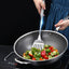 Espátula ranurada acero inox para cocina parrilla