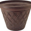 Maceta tejido cesta para plantas 18pulg color chocolate