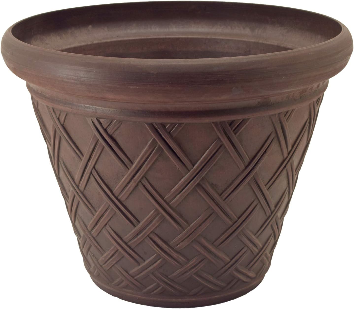 Maceta tejido cesta para plantas 18pulg color chocolate