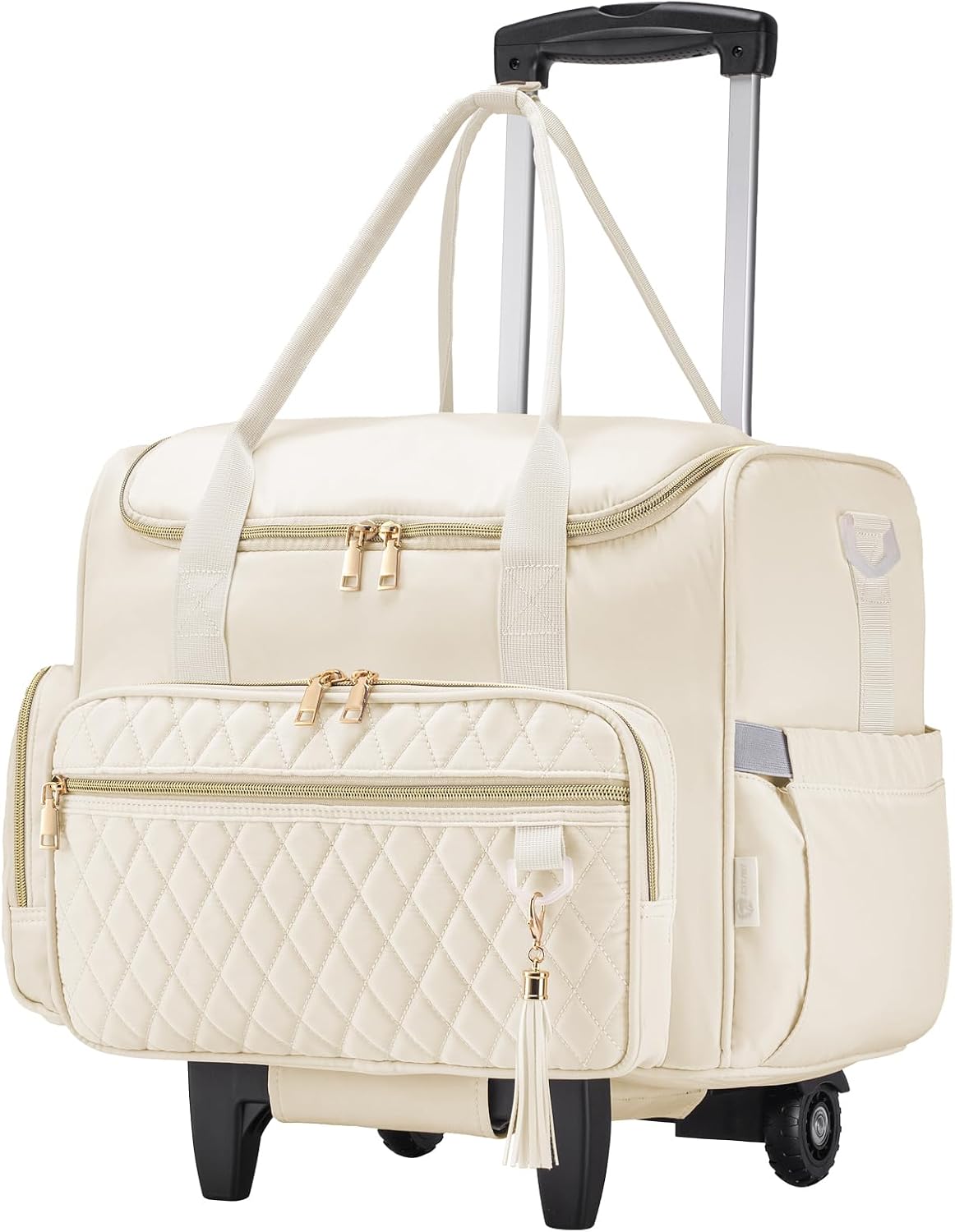 Bolsa con ruedas para laptop 17pulg profesora color blanco
