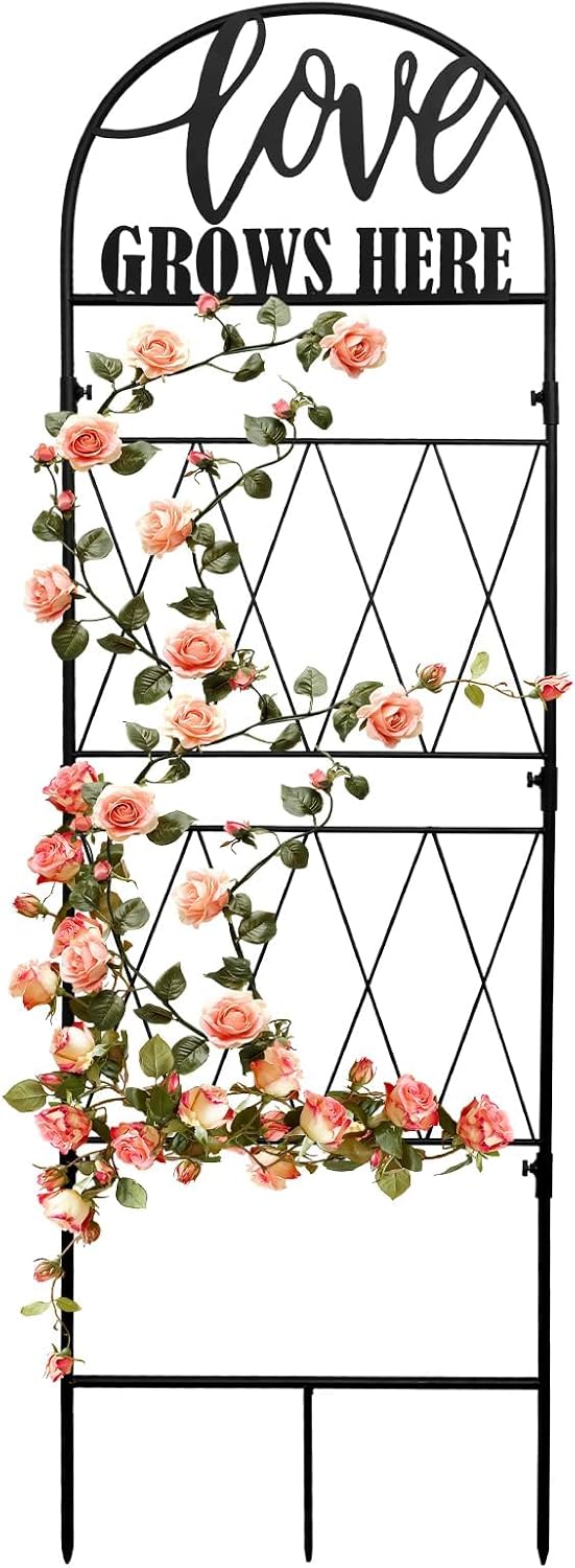Enrejado metal jardín 45x14pulg para plantas trepadoras