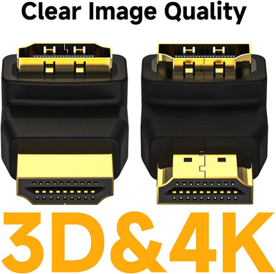 Adaptador HDMI 90/270 grados 6 Pzas conector L 4K 60Hz TV PC