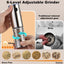 Juego molinillo sal y pimienta eléctrico acero inox LED 6 ajustes