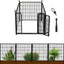 Valla jardín puerta 32x27pulg 4 paneles hierro resistente