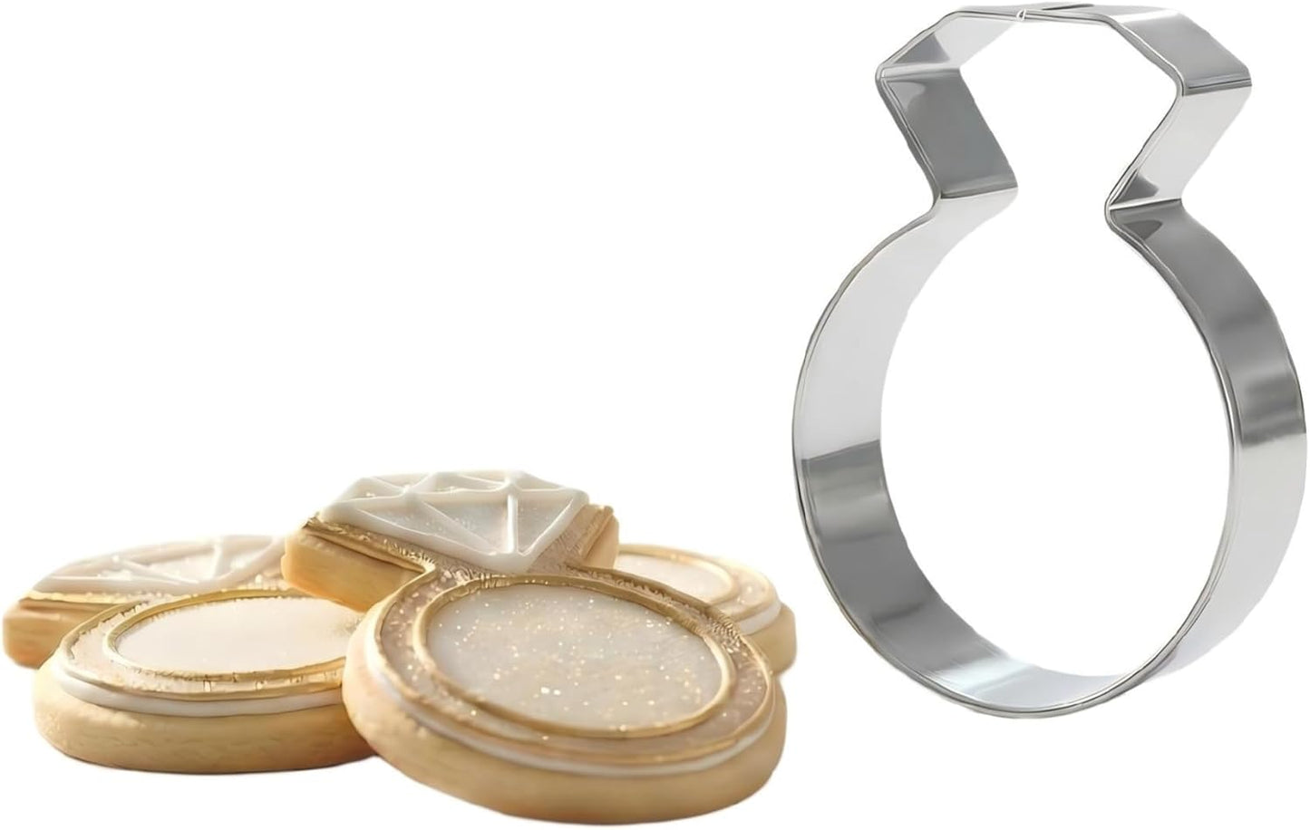 Cortador galletas forma diamante para bodas y compromisos