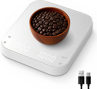 Báscula café digital 5.9x5.1pulg temporizador 6.6lbs
