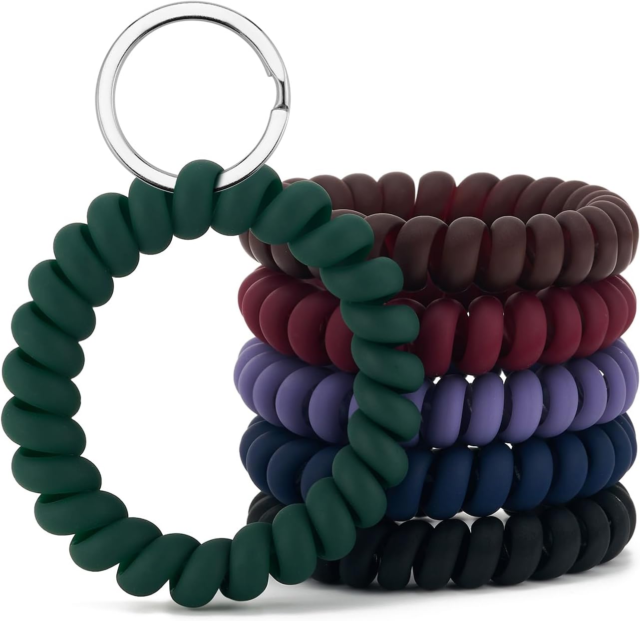 Llavero en espiral pulsera elástica para muñeca impermeable